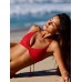 Red Twist Backless Bikini Top