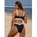 Contrast Trim Bikini Top