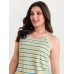 Cotton Stretchy Striped Print Tank Top