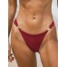 Wine Red Gold-Accented Bikini Bottom Wine Red Gold-Accented Bikini Bottom