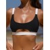 Contrast Trim Bikini Top