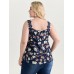 Floral Patchwork Lace Straps Tank Top