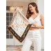 Pure Silk Printed Designer Square Scarf 53x53cm/21