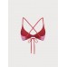 Red-Pink Reversible Knot X Cross Bikini Top Red-Pink Reversible Knot X Cross Bikini Top