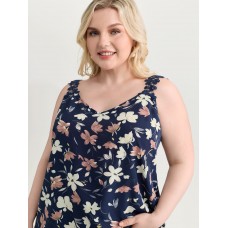 Floral Patchwork Lace Straps Tank Top