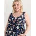 Floral Patchwork Lace Straps Tank Top