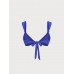 Royal Blue Gold-Accented Bikini Top Royal Blue Gold-Accented Bikini Top