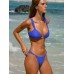 Royal Blue Gold-Accented Bikini Top Royal Blue Gold-Accented Bikini Top