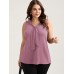 Knotted Neckline Fitted Sleeveless Blouse Knotted Neckline Fitted Sleeveless Blouse