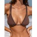 Dark Coffee Strappy Bikini Top Dark Coffee Strappy Bikini Top