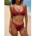 Wine Red Twist Backless Bikini Top Wine Red Twist Backless Bikini Top