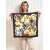 Pure Silk Floral Pattern Square Scarf 68x68cm/26.8