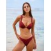 Wine Red Full Coverage Bikini Bottom