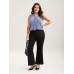 Knotted Neckline Fitted Sleeveless Blouse Knotted Neckline Fitted Sleeveless Blouse