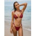 Wine Red Gold-Accented Bikini Bottom Wine Red Gold-Accented Bikini Bottom