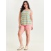 Cotton Stretchy Striped Print Tank Top