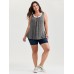 Supersoft Scoop Neckline Color Contrast Tank Top Supersoft Scoop Neckline Color Contrast Tank Top