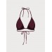 Dark Coffee Textured Triangle Bikini Top Dark Coffee Textured Triangle Bikini Top