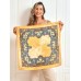 Pure Silk Floral Pattern Square Scarf 68x68cm/26.8