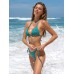 Dark Green Jacquard Tie Bikini Bottom