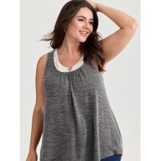 Supersoft Scoop Neckline Color Contrast Tank Top