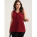 Knotted Neckline Fitted Sleeveless Blouse Knotted Neckline Fitted Sleeveless Blouse