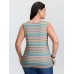 Supersoft Colorful Stripes Scoop Neck Tank Top