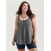 Supersoft Scoop Neckline Color Contrast Tank Top Supersoft Scoop Neckline Color Contrast Tank Top