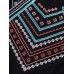 Embroidered Neckline Pleated Front Panel Tank Top