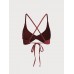 Wine Red Twist Backless Bikini Top Wine Red Twist Backless Bikini Top