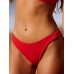 Red Solid Low Waisted Bikini Bottom Red Solid Low Waisted Bikini Bottom