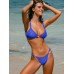 Royal Blue Gold-Accented Bikini Top Royal Blue Gold-Accented Bikini Top
