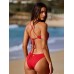 Red Solid Low Waisted Bikini Bottom Red Solid Low Waisted Bikini Bottom