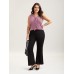 Knotted Neckline Fitted Sleeveless Blouse Knotted Neckline Fitted Sleeveless Blouse