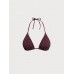 Dark Coffee Textured Triangle Bikini Top Dark Coffee Textured Triangle Bikini Top