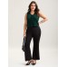 Knotted Neckline Fitted Sleeveless Blouse Knotted Neckline Fitted Sleeveless Blouse