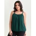 Textured Stretchy Hem Pleated Tank Top