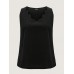 Solid V Neck Laser Cut Tank Top