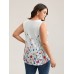Blooming Flowers Print Stretchy Vest