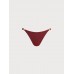 Wine Red Gold-Accented Bikini Bottom Wine Red Gold-Accented Bikini Bottom