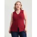 Elastic Button Detail Fitted Tank Top