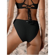 Black Full Coverage Bikini Bottom