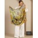 Pure Silk Leopard & Floral Scarf - Size 90x90cm