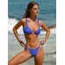 Royal Blue Gold-Accented Bikini Top Royal Blue Gold-Accented Bikini Top