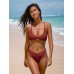 Wine Red Twist Backless Bikini Top Wine Red Twist Backless Bikini Top
