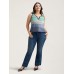 Multi-Color Stripes Off-Sleeves Vest