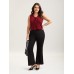 Knotted Neckline Fitted Sleeveless Blouse Knotted Neckline Fitted Sleeveless Blouse