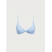 Light Blue Bloom Textured Bikini Top
