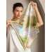 Pure Silk Pattern Stitching Square Scarf - Size 53x53cm