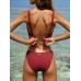 Wine Red Full Coverage Bikini Bottom